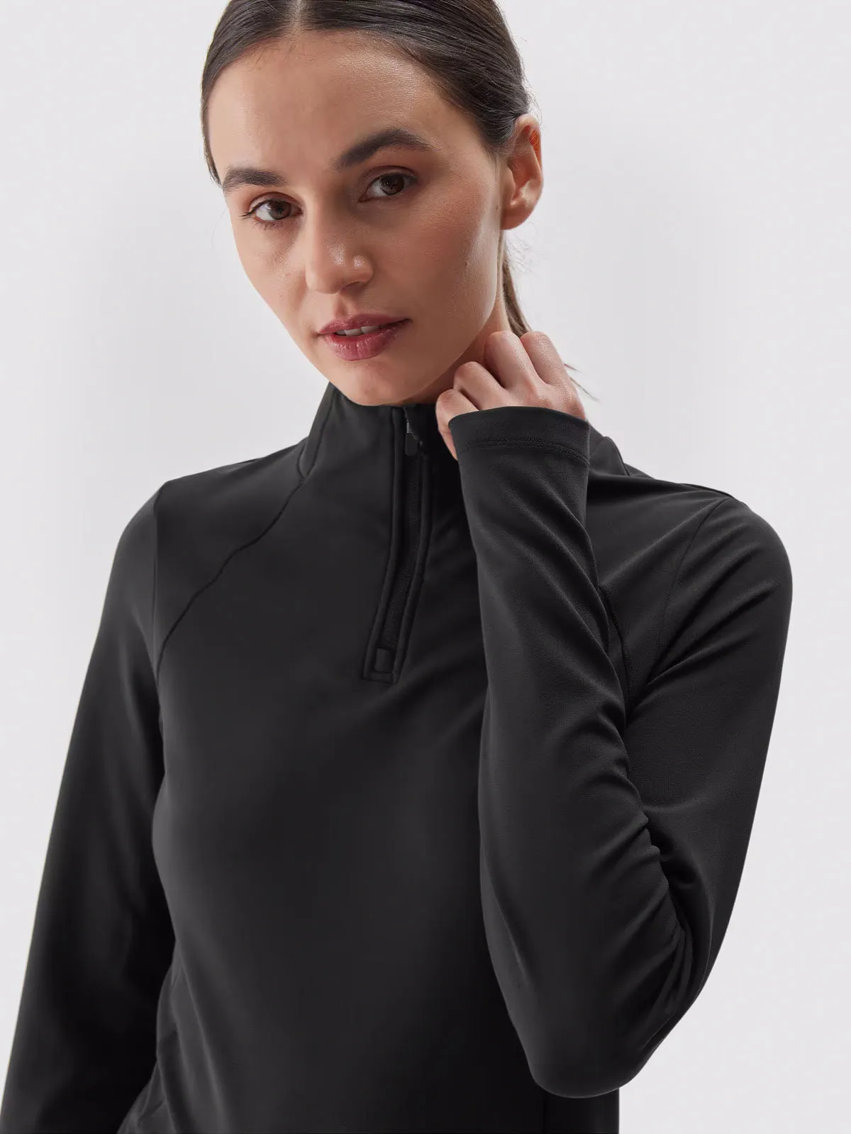 4F Black thermal jersey for woman