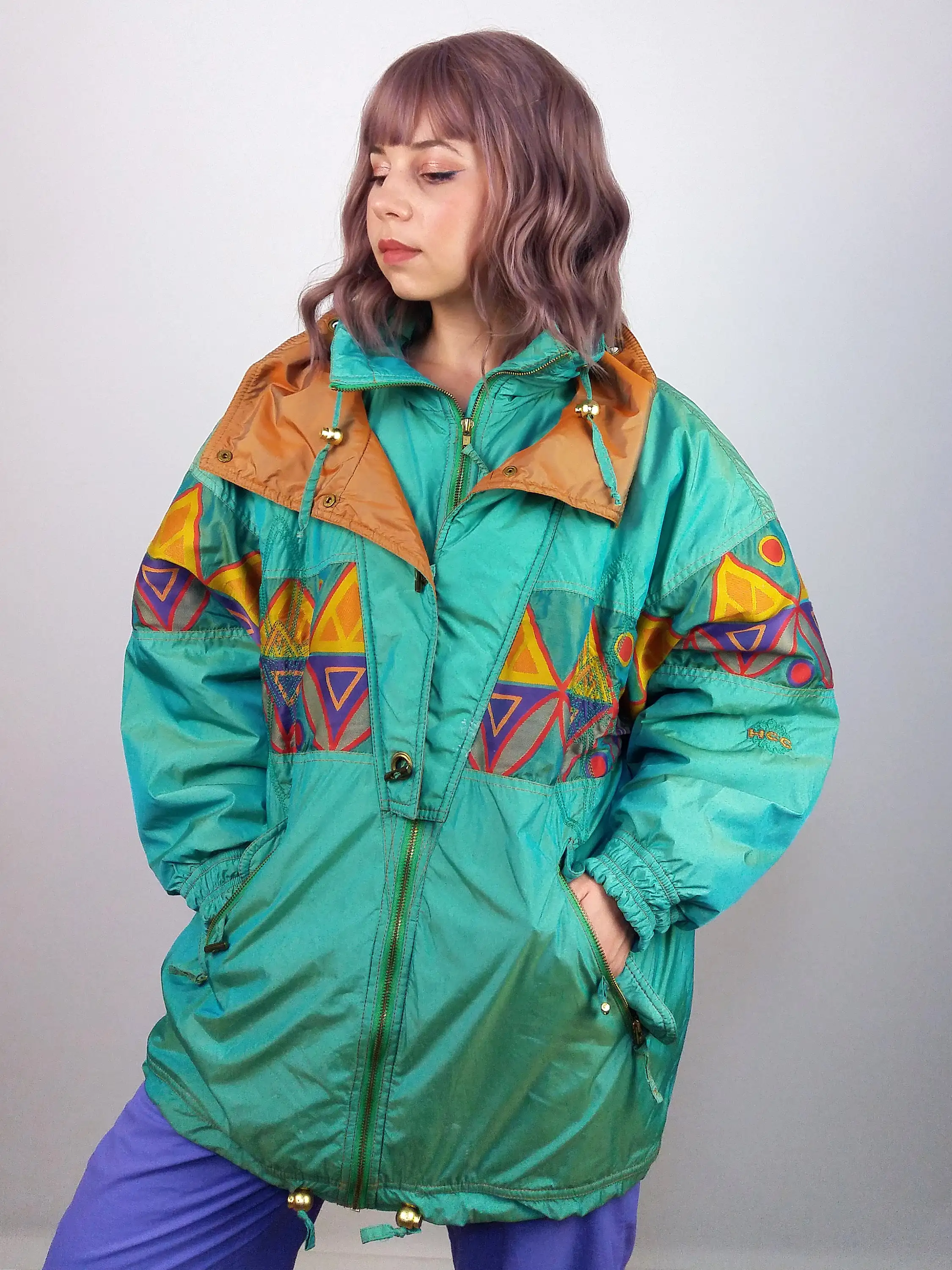 80's HCC Henri Charles Colsenet Winter Ski Jacket - size M