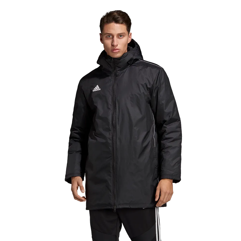 Adidas Adult Core 18 Stadium Jacket (Black/White)