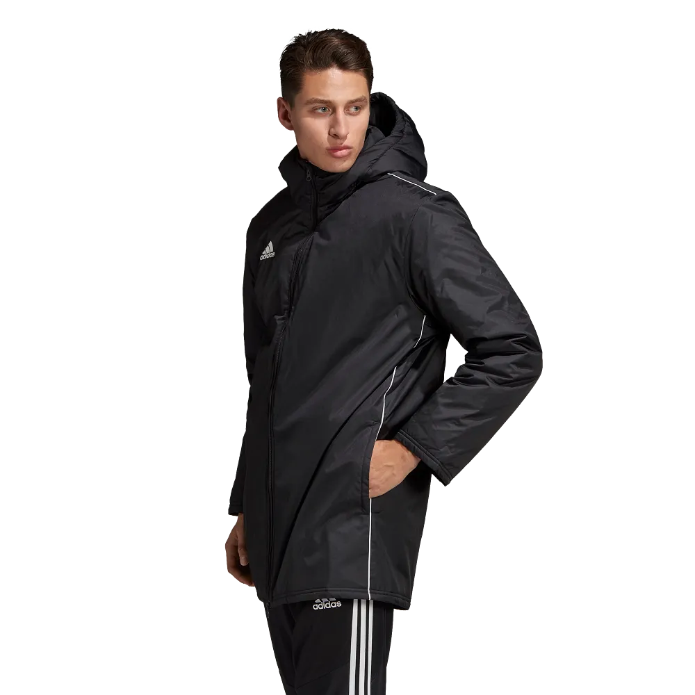 Adidas Adult Core 18 Stadium Jacket (Black/White)