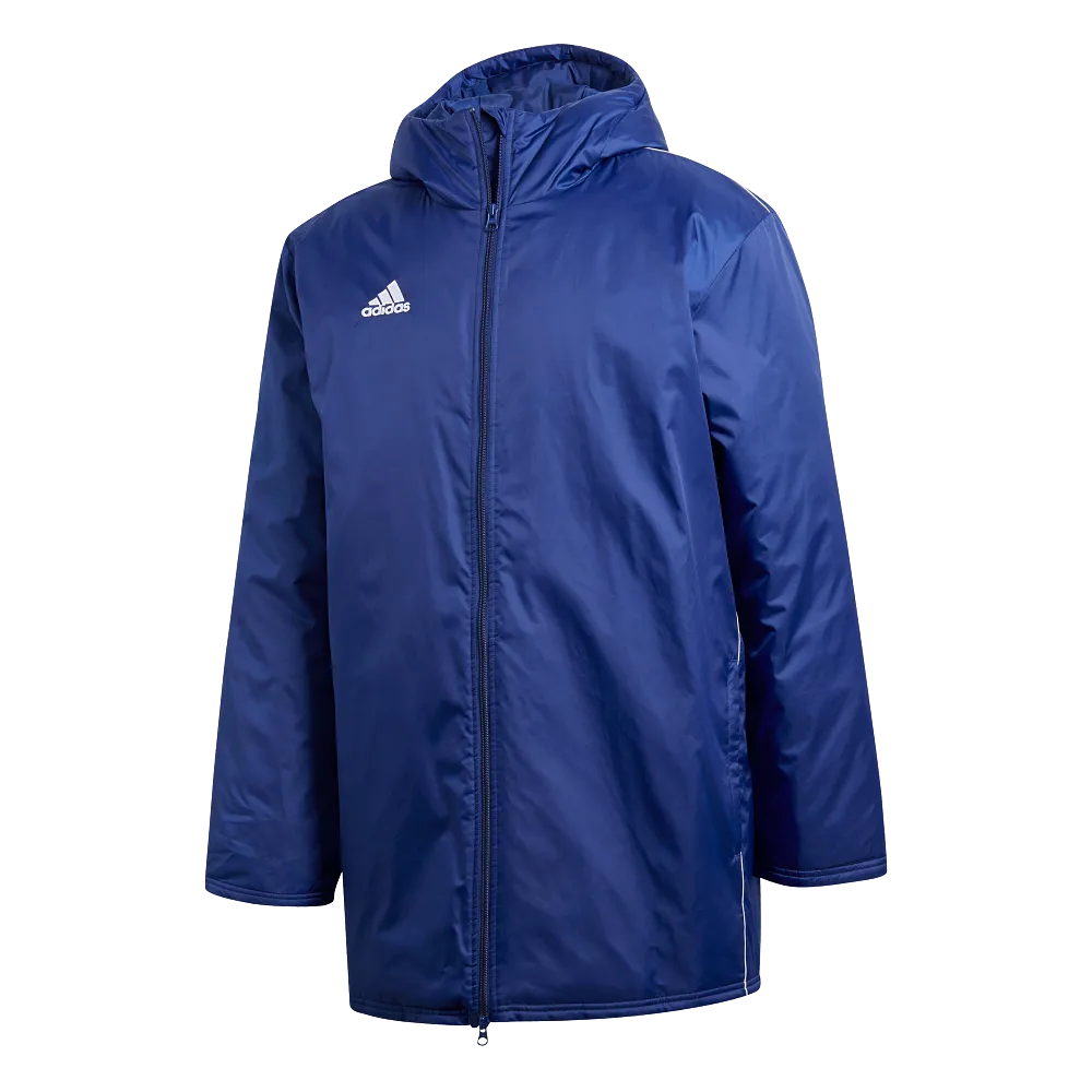 Adidas Adult Core 18 Stadium Jacket (Dark Blue/White)