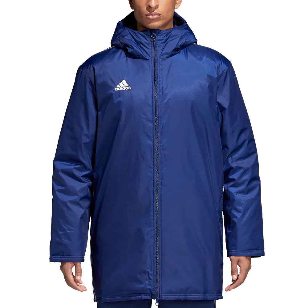 Adidas Adult Core 18 Stadium Jacket (Dark Blue/White)