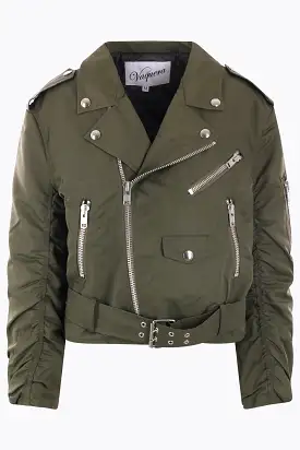 Aviator Moto nylon padded jacket