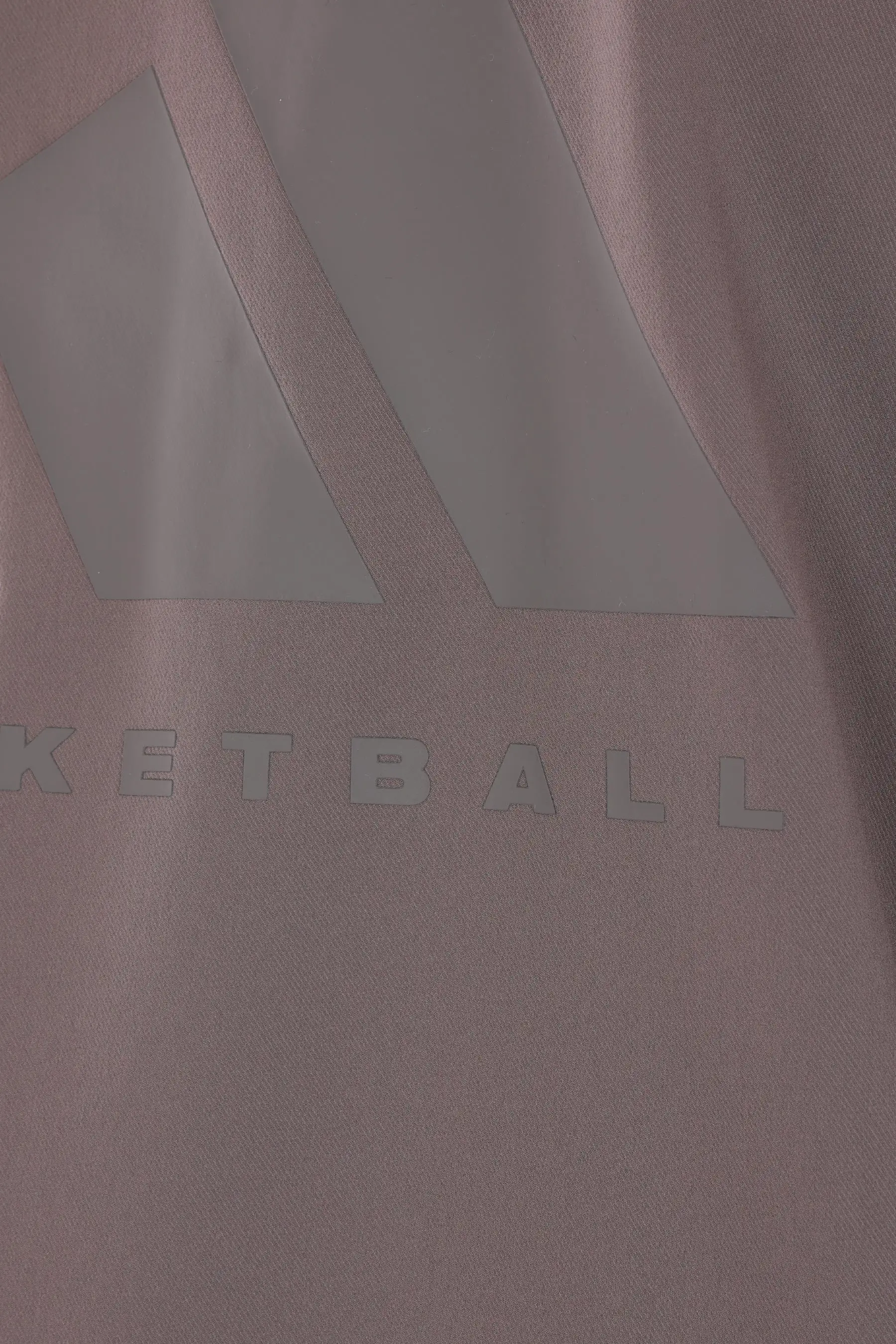 Basketball logo printed fleeced technical fabric jacket