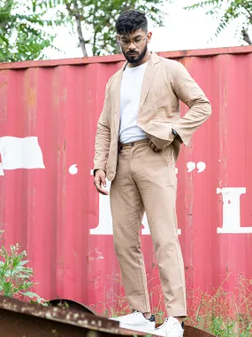 Beige Linen Suit