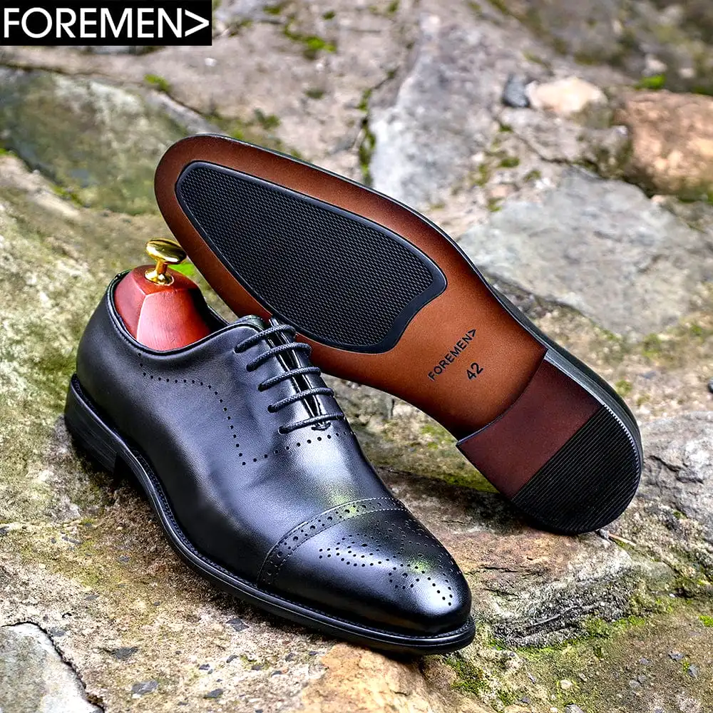 BENEDICT | Black Brogue Oxfords