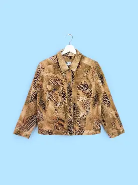 BETTY BARCLAY Jacket Animal Print - size M-L / GB 14/ F 42