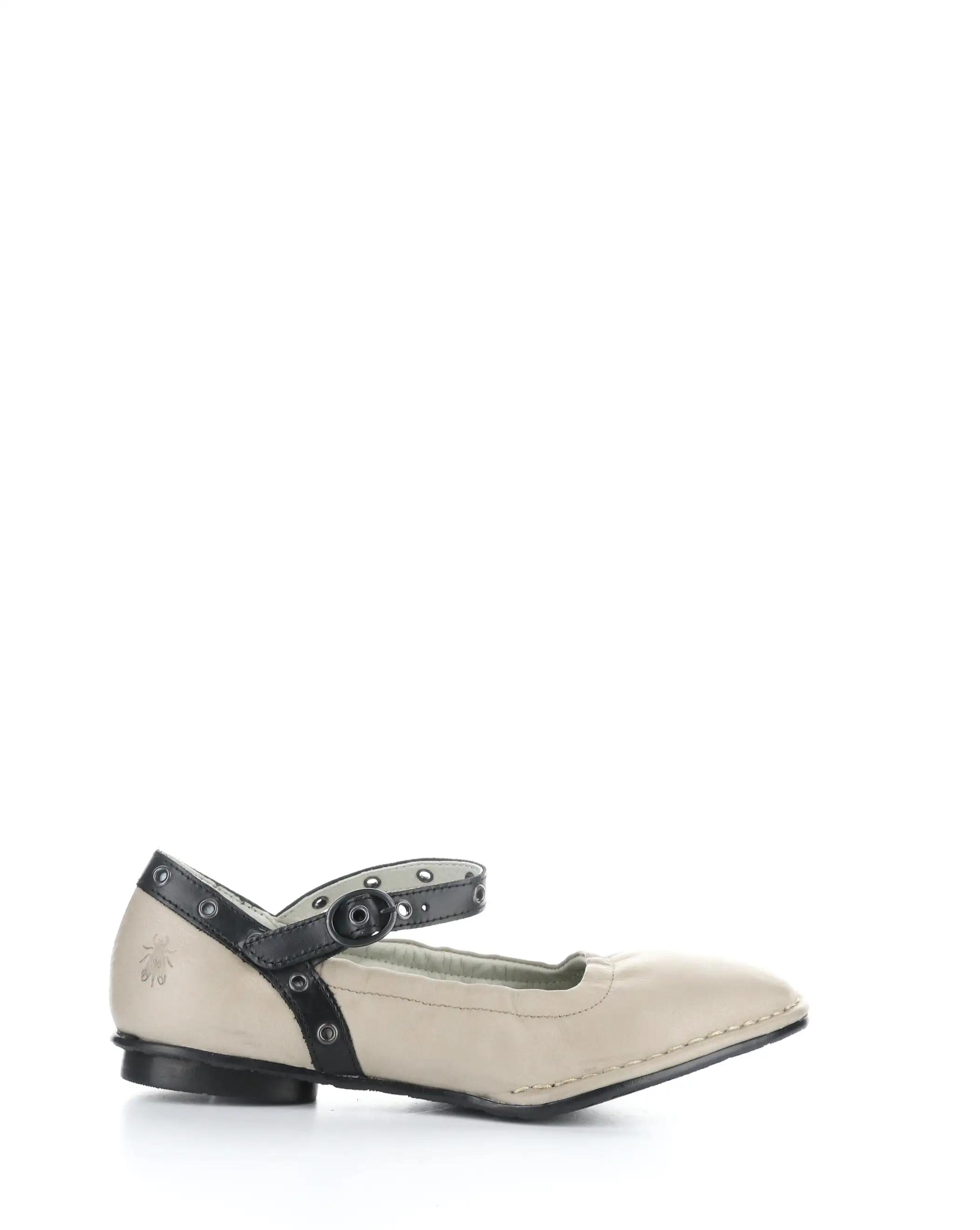 BEWI263FLY 002 TAUPE/BLACK Square Toe Shoes