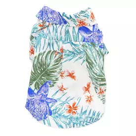 Blue Leafy Dog Shirt