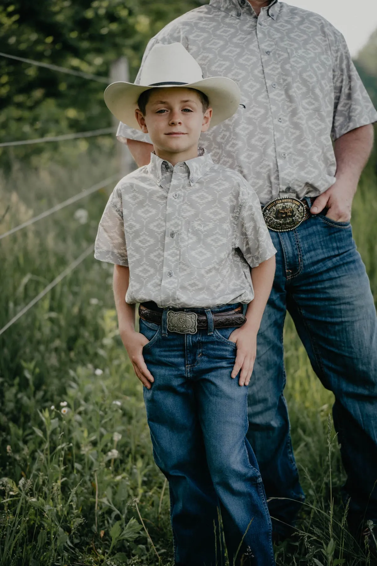 Boy's Cinch Arenaflex Short Sleeve Shirt (XS-XL)