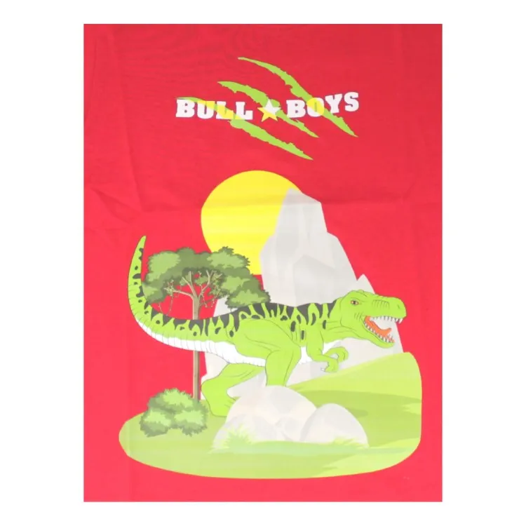 Bull Boys T REX T-Shirt Dinosauro Bambino Rosso