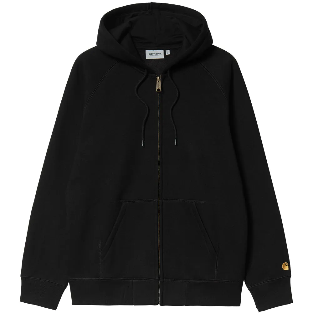 CARHARTT WIP HOODED CHASE JACKET // BLACK/GOLD