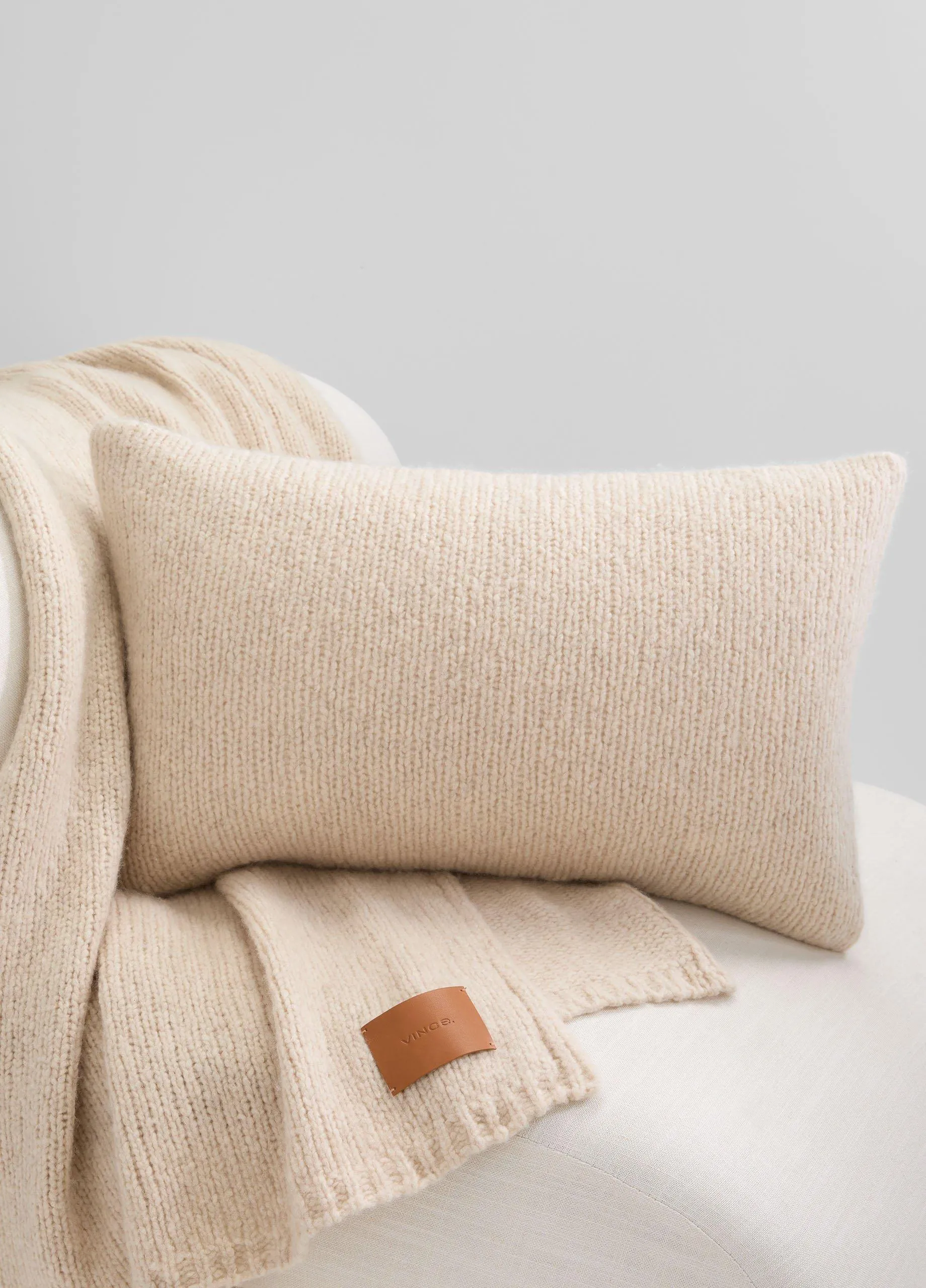 Cashmere-Silk Jersey Rectangle Pillow