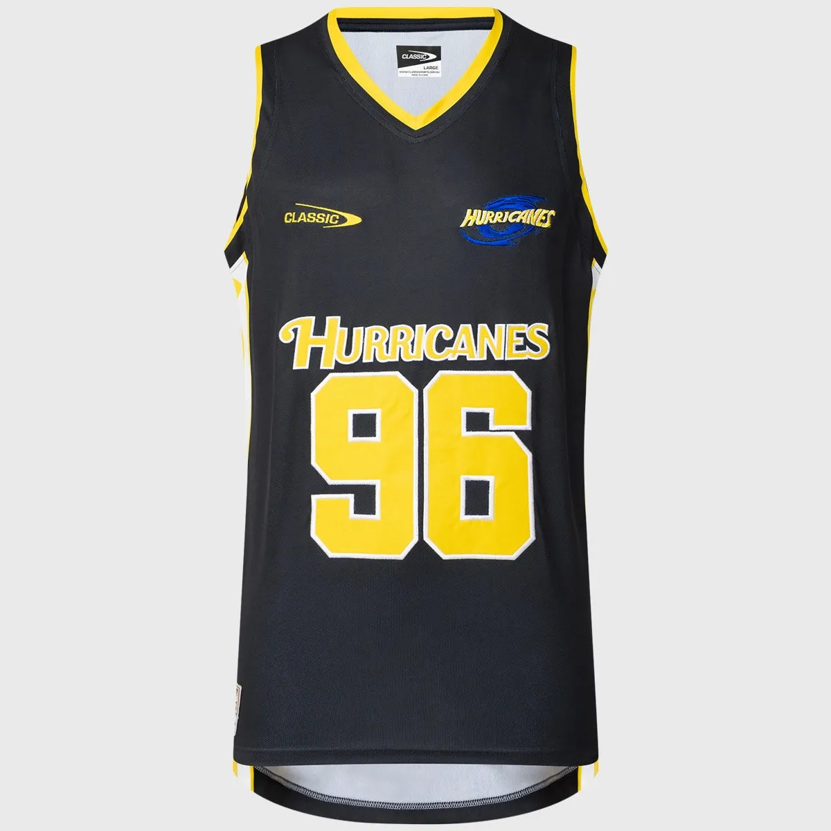 Classic Hurricanes Super Rugby Basketball Jersey Black 2025