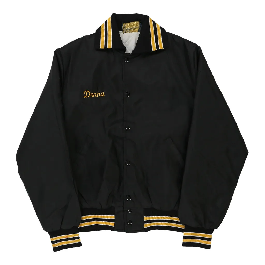 Donna Gem Sportswear Baseball Jacket - Medium Black Nylon