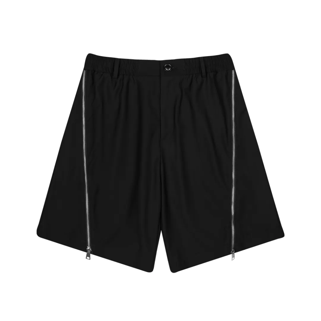 Double Zipper Loose Suit Shorts