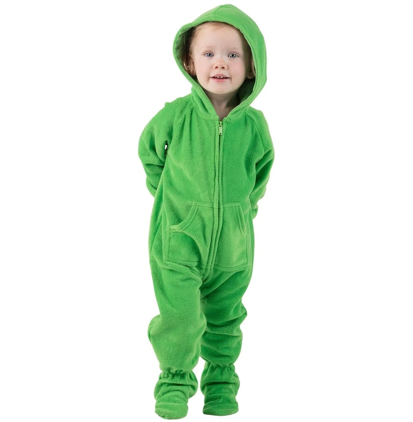 Footed Pajamas Co. Family Matching Emerald Green Hoodie Fleece Onesie*