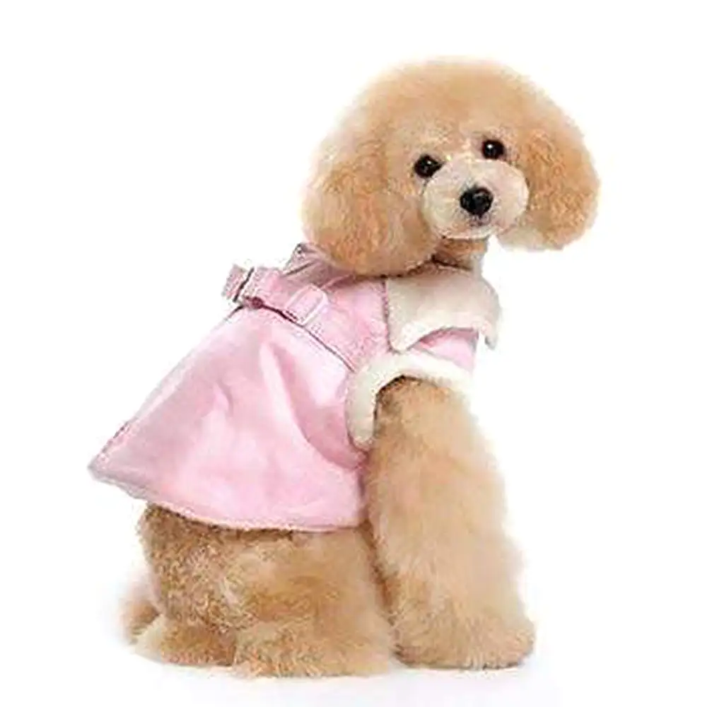 Furry Winter Harness Coat - Pink