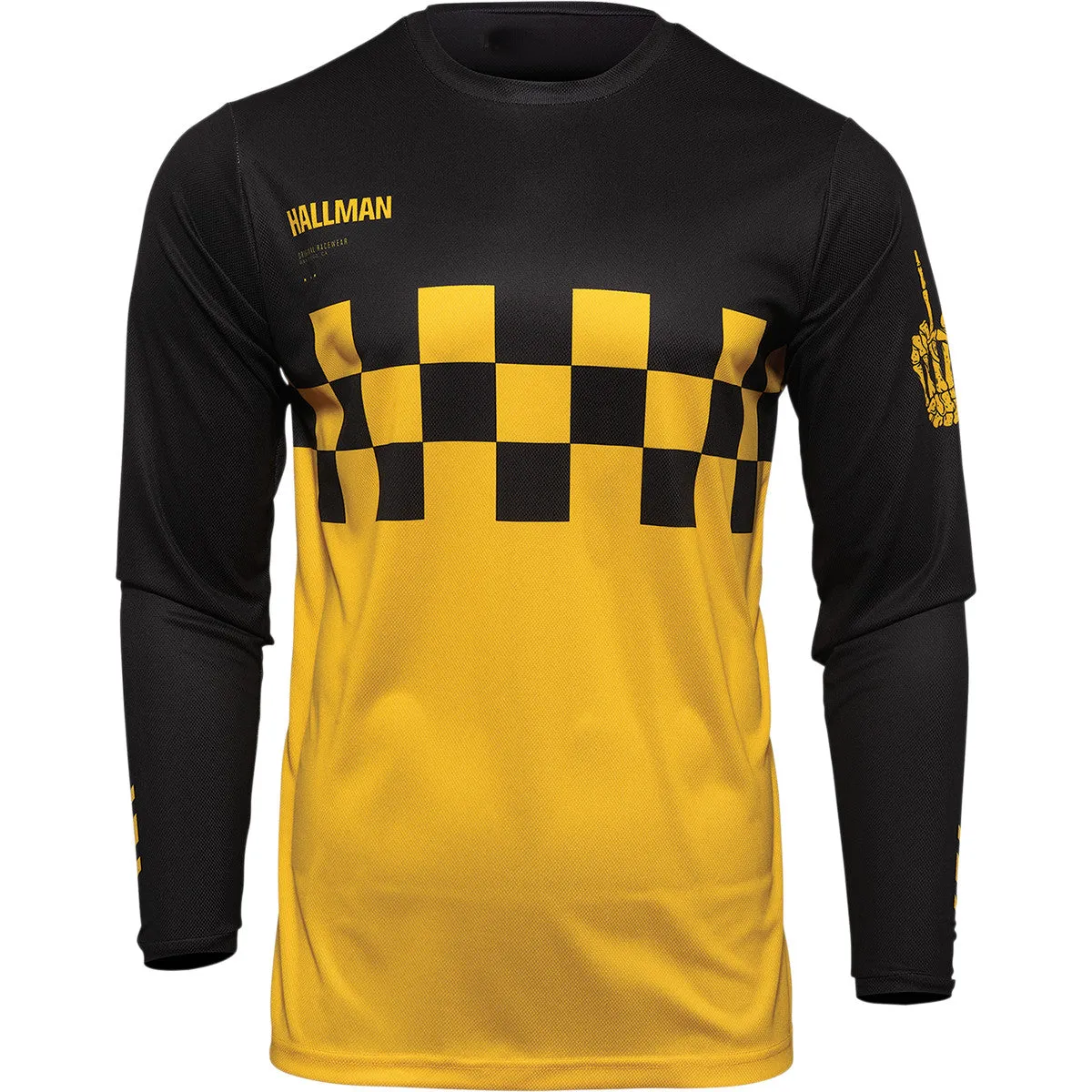 Hallman MotoCross Jersey Differ Cheq Black/Yellow