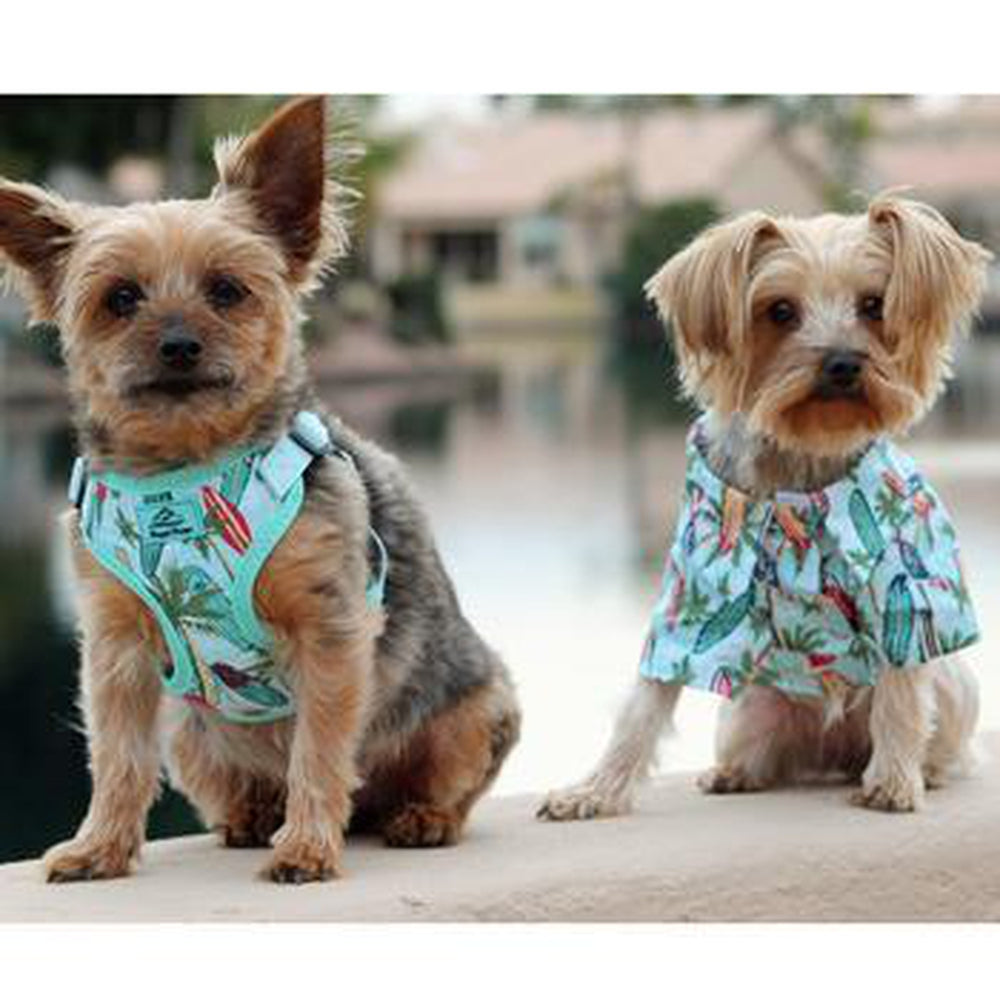 Hawaiian Custom Dog Shirt - Surfboards and Palms