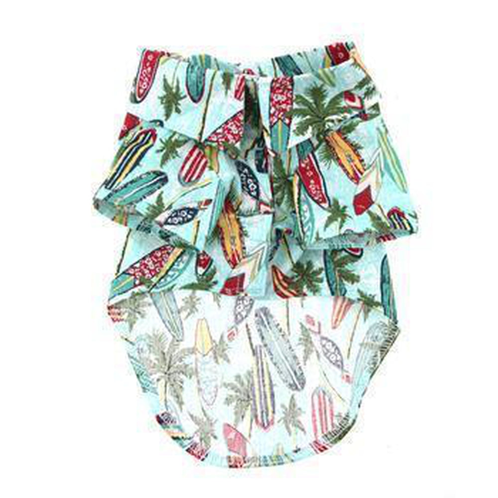 Hawaiian Custom Dog Shirt - Surfboards and Palms