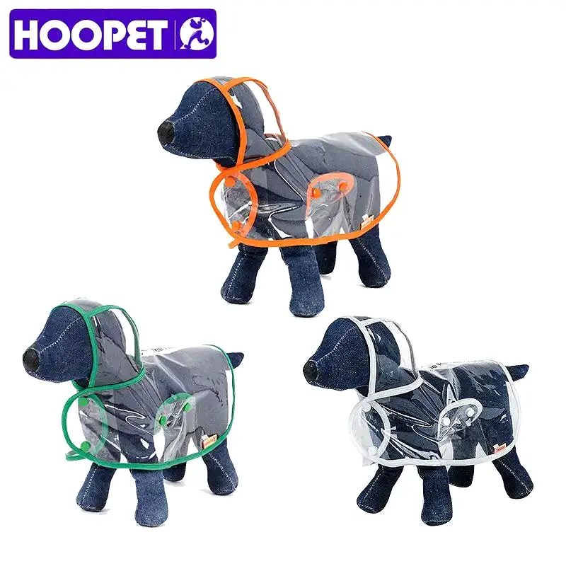 HOOPET Pet Raincoat Dog Raincoat Pet Clothes Transparent Raincoat Light Clothes Waterproof Small Dog Raincoat  with hood