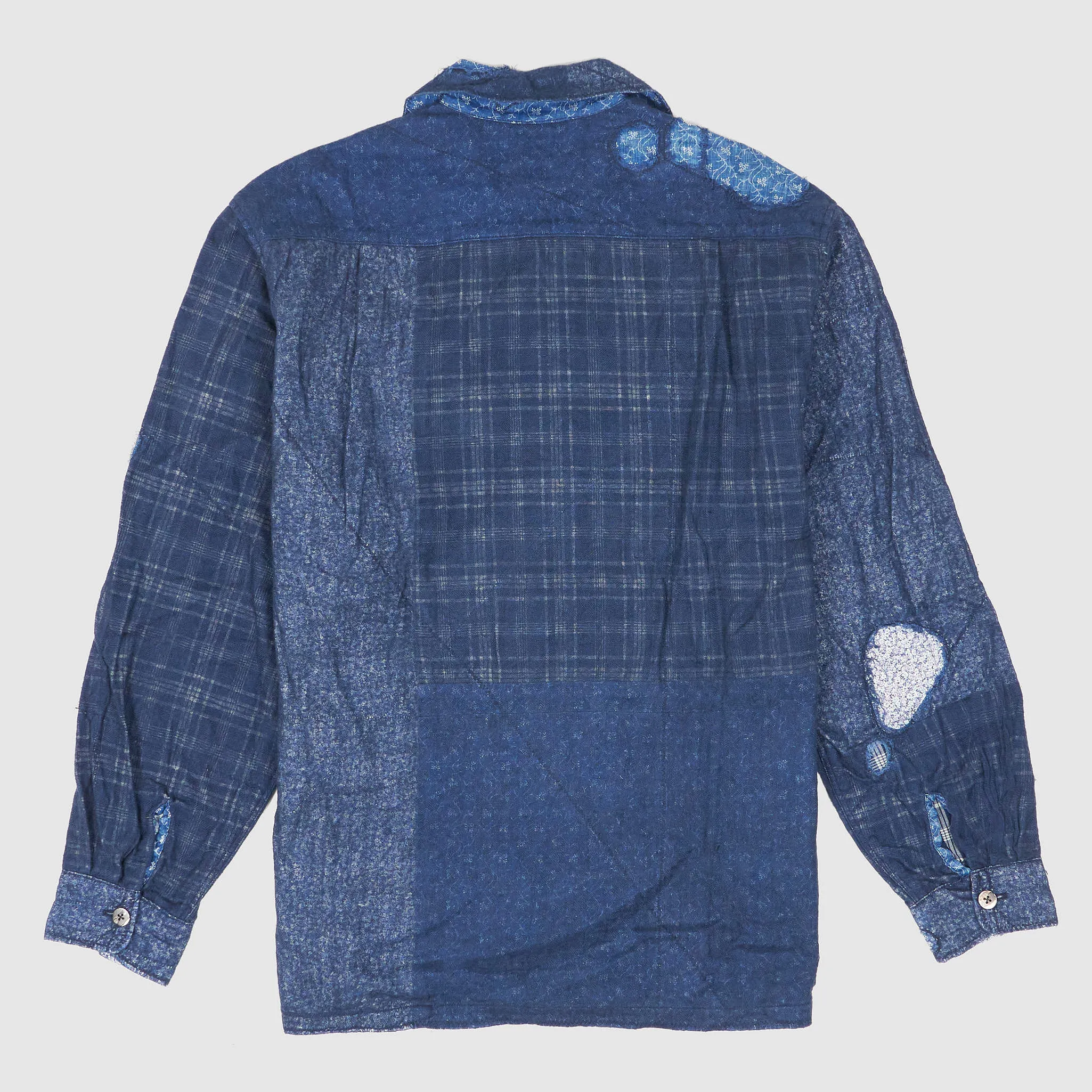 Kapital Indigo Patchwork Nora-Dot Board Shirt