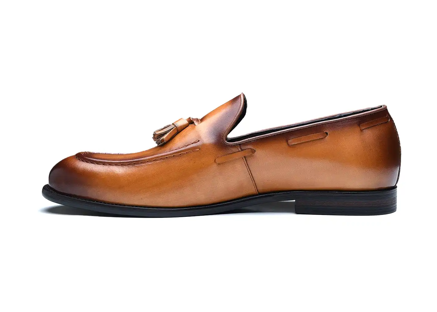 LULAK | Tan Braided Tassel Loafers