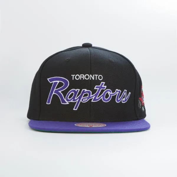 MITCHELL & NESS - Accessories - Toronto Raptors Team Script 2.0 Snapback - Black