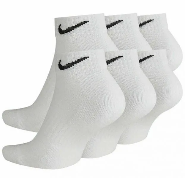 Nike - Accessories  - Everyday Cushion Low Socks (6pk) - White/Black