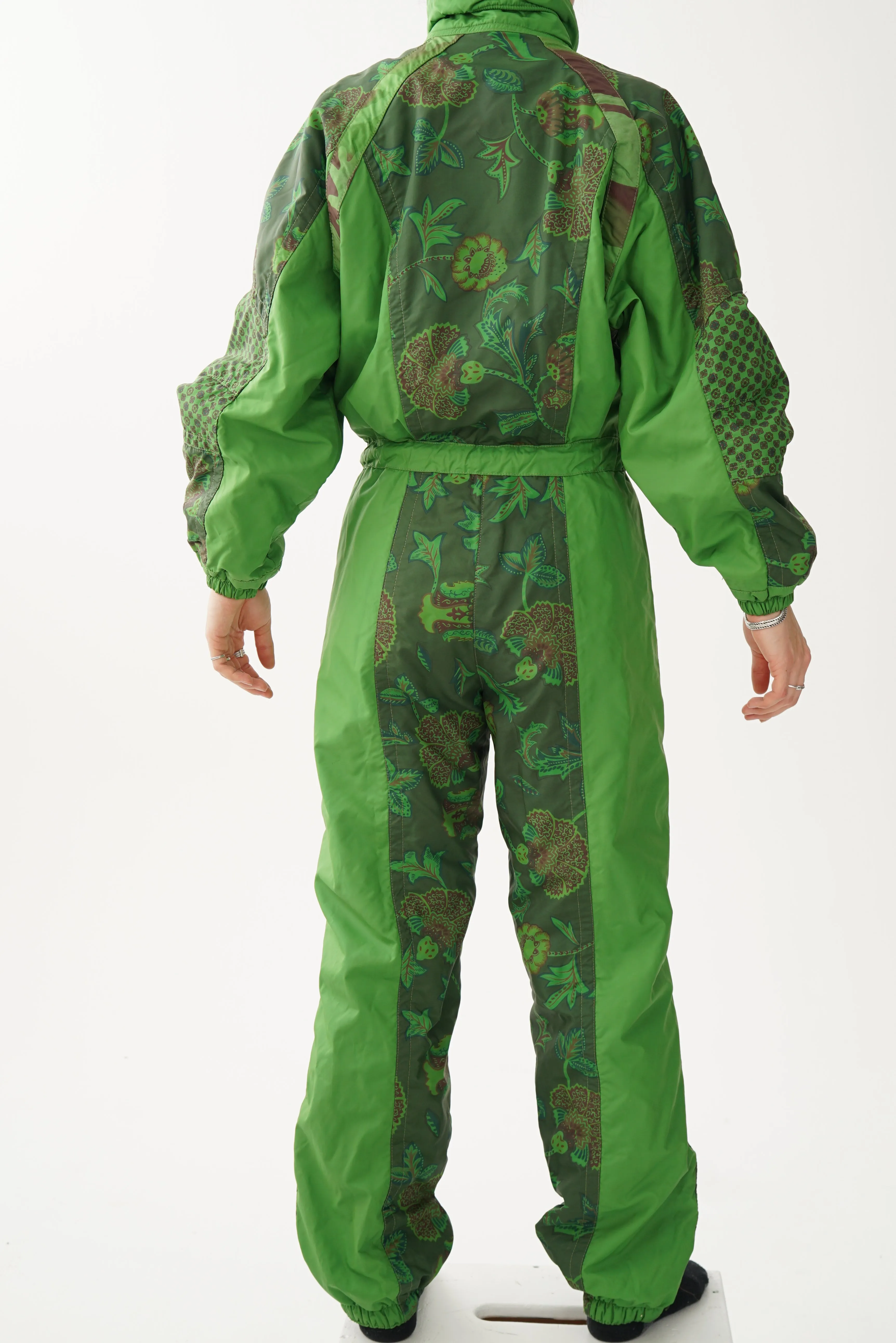 One piece vintage Hi-Per ski suit, snow suit vert fait en Italie taille 46