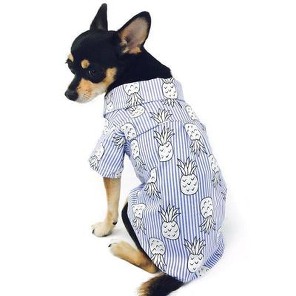 Pineapple Island Dog Shirt - Blue