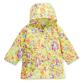 Pluie Pluie Girls RC - Lime Flower Rain Coat