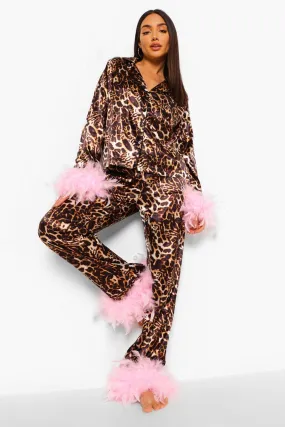 Premium Leopard Feather Pajamas