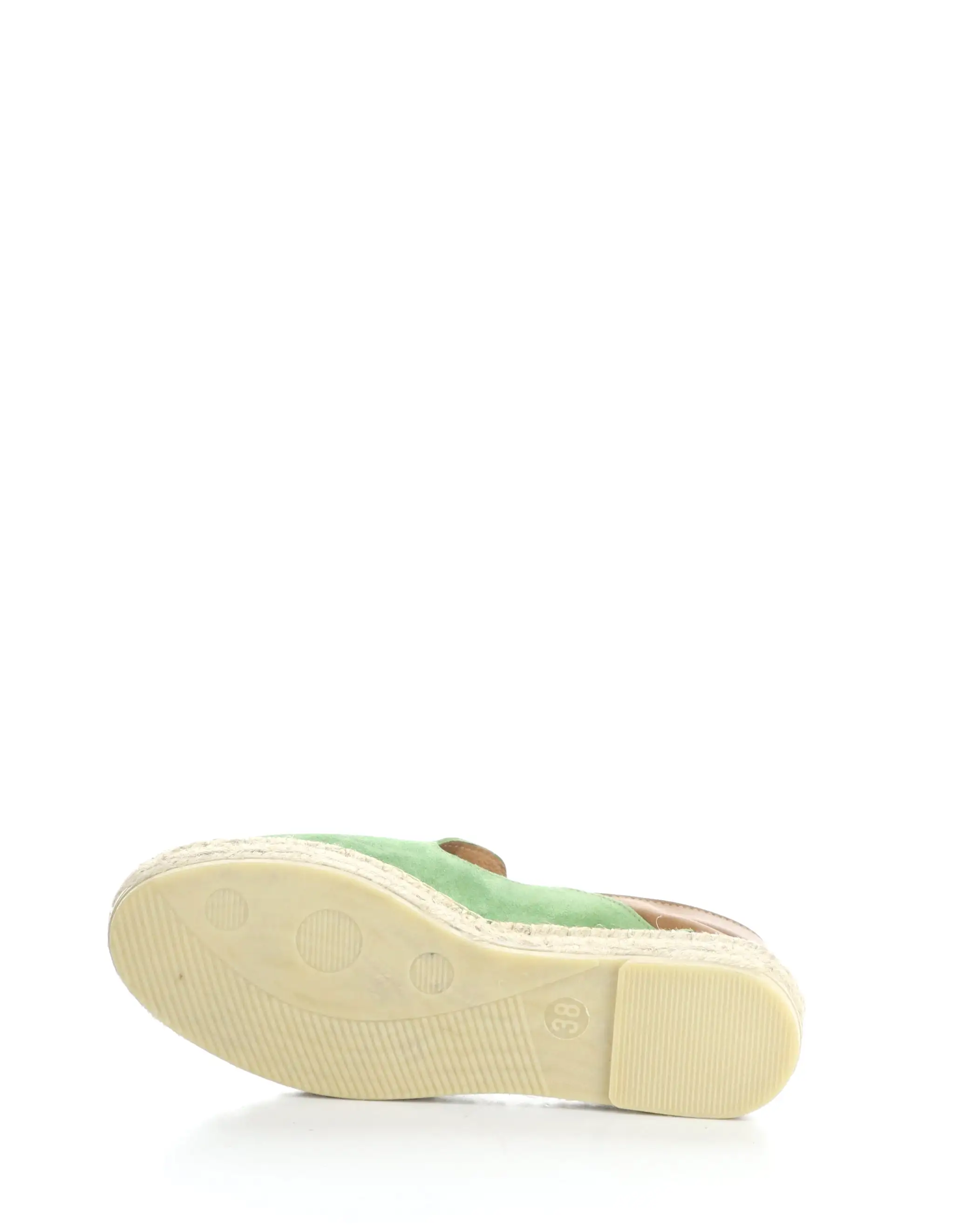 PULY522FLY 002 GREEN/TAN Round Toe Shoes