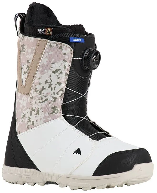 shoes Burton Moto Boa - Black/White/Snowfall Camo - men´s