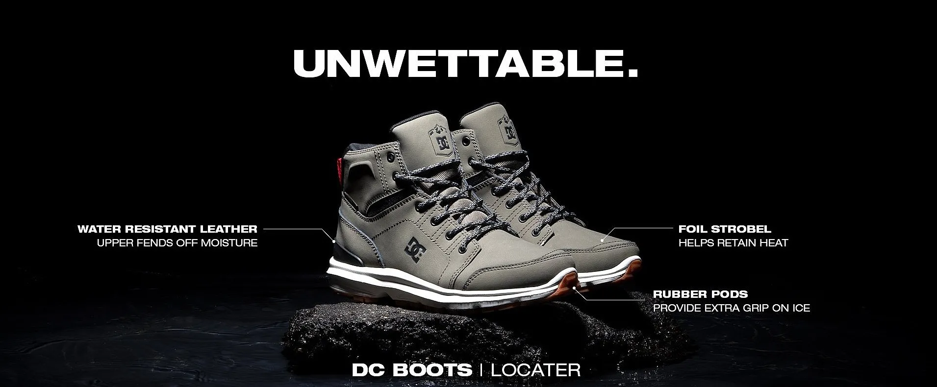 shoes DC DC Locater - 3BK/Black/Black/Black - men´s