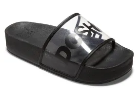 shoes DC DC Slide Platform SE - BB2/Black/Black - women´s