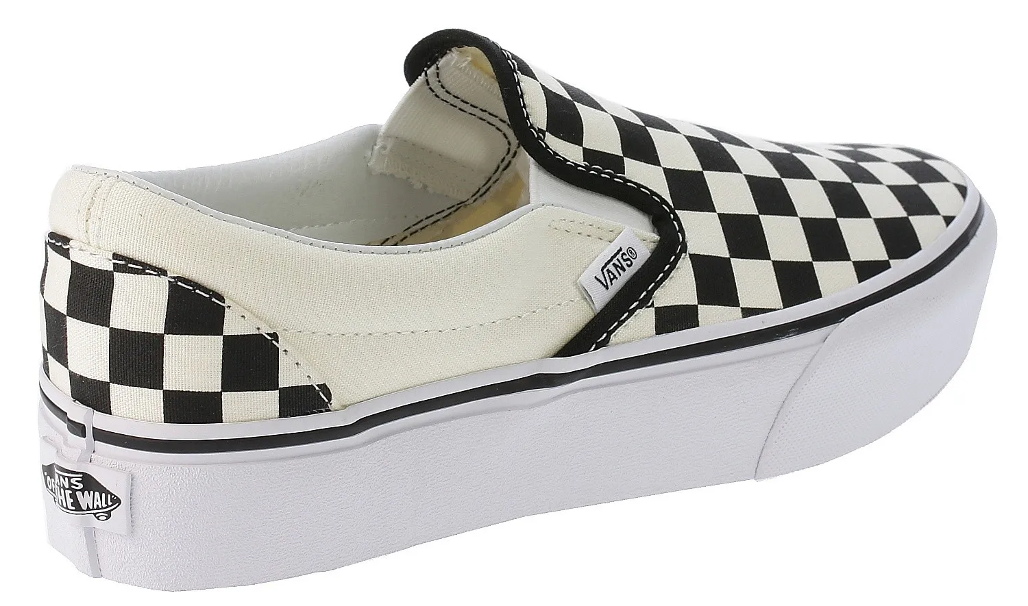 shoes Vans Classic Slip-On Platform - Black And White Checker/White