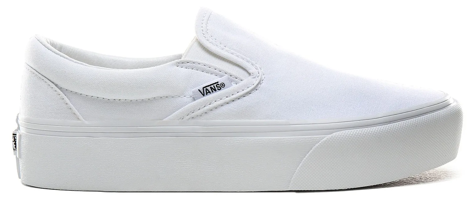 shoes Vans Classic Slip-On Platform - True White