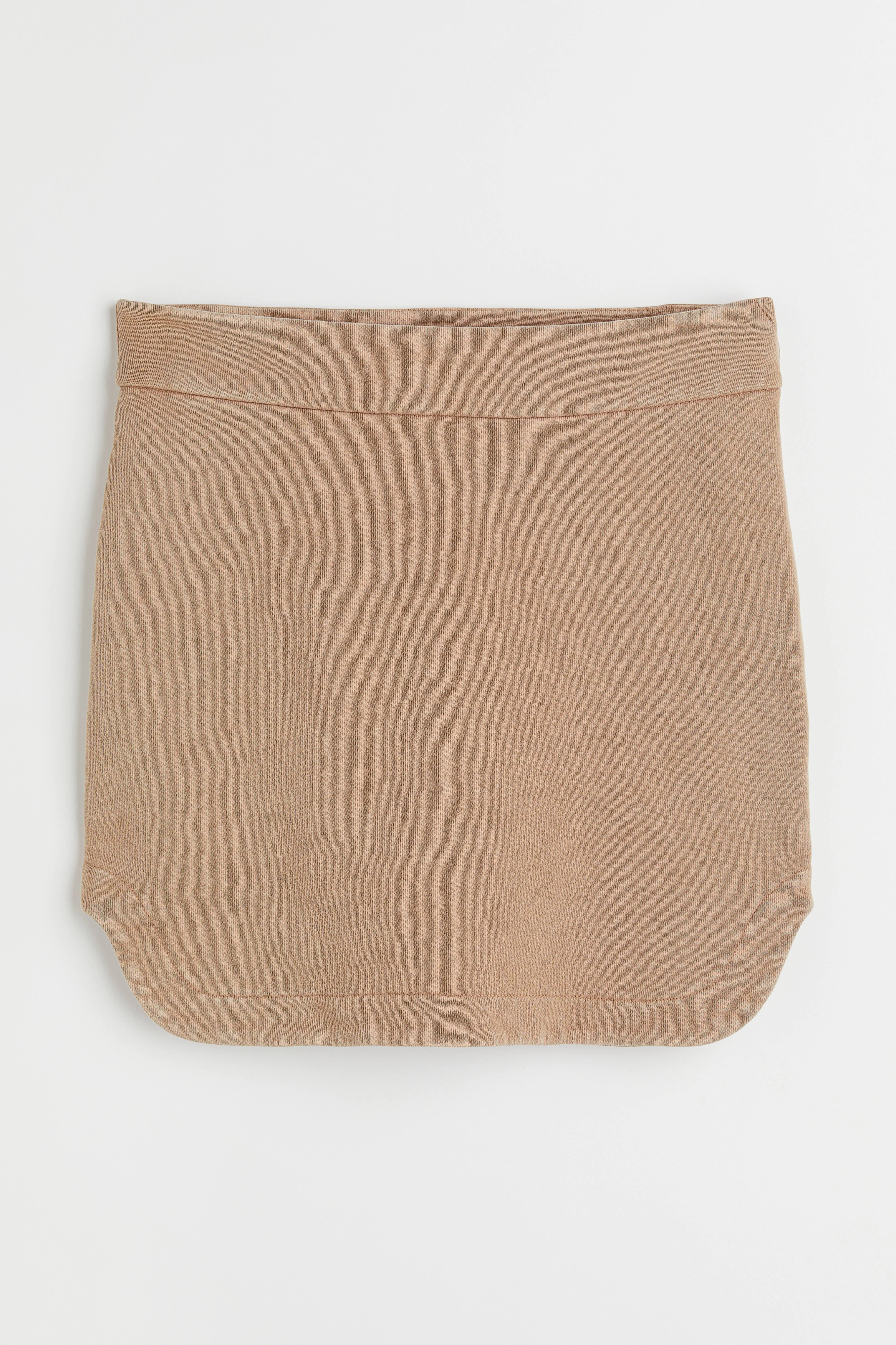 Short skirt - Regular waist - Short - Beige - Ladies | H&M GB