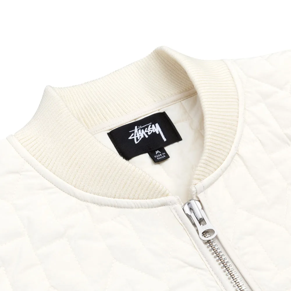 STSSY S QUILTED LINER JACKET // CREAM