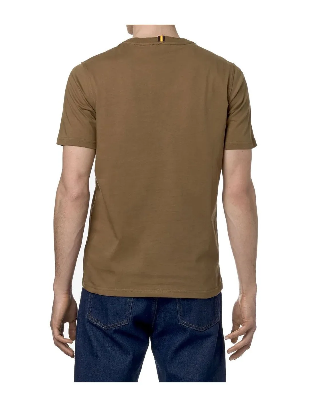 T-shirt K-way uomo K41318W Odom typo est marrone corda