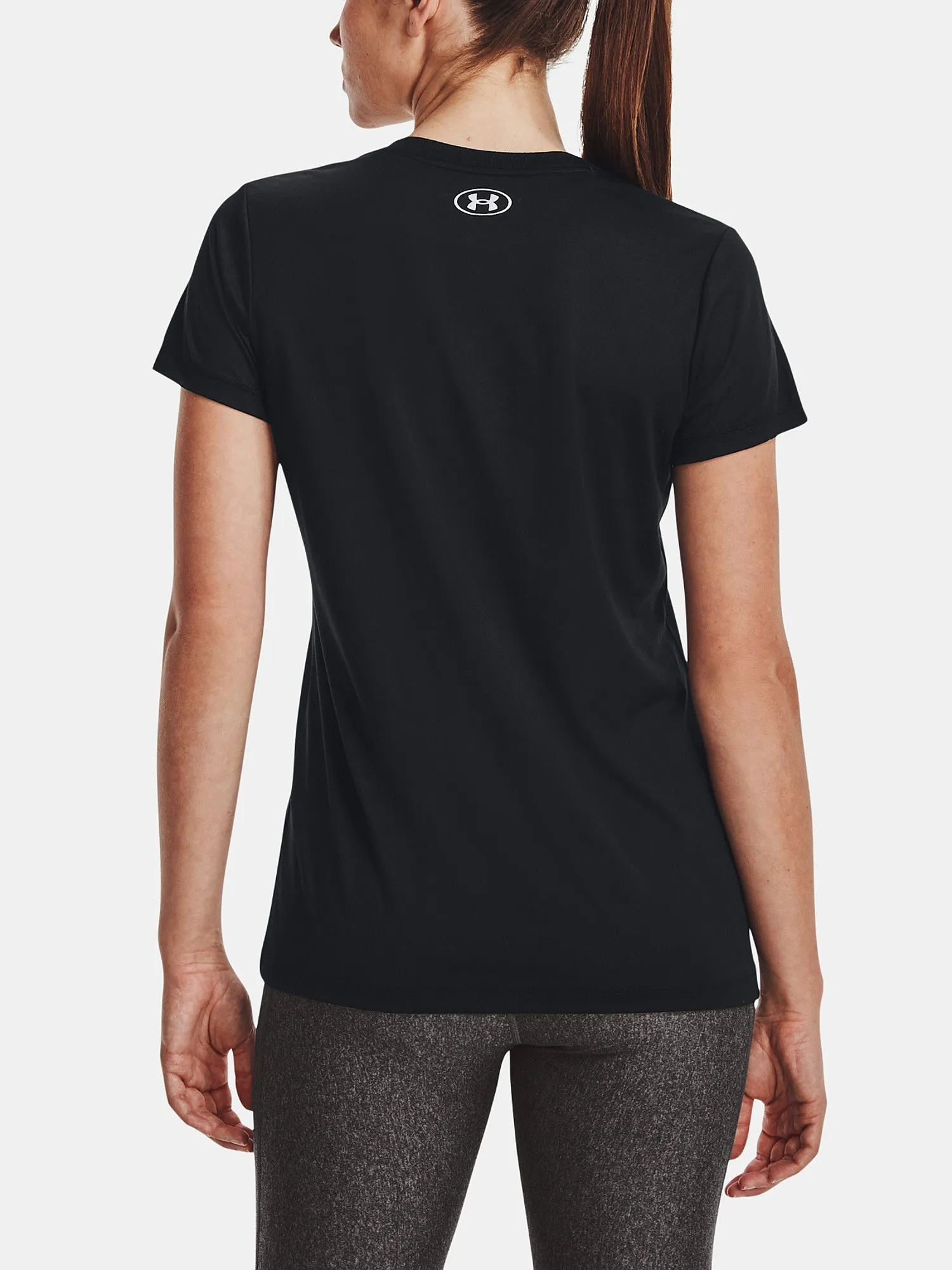 T-Shirt Under Armour Tech Solid LC Crest SSV - Black/White - women´s