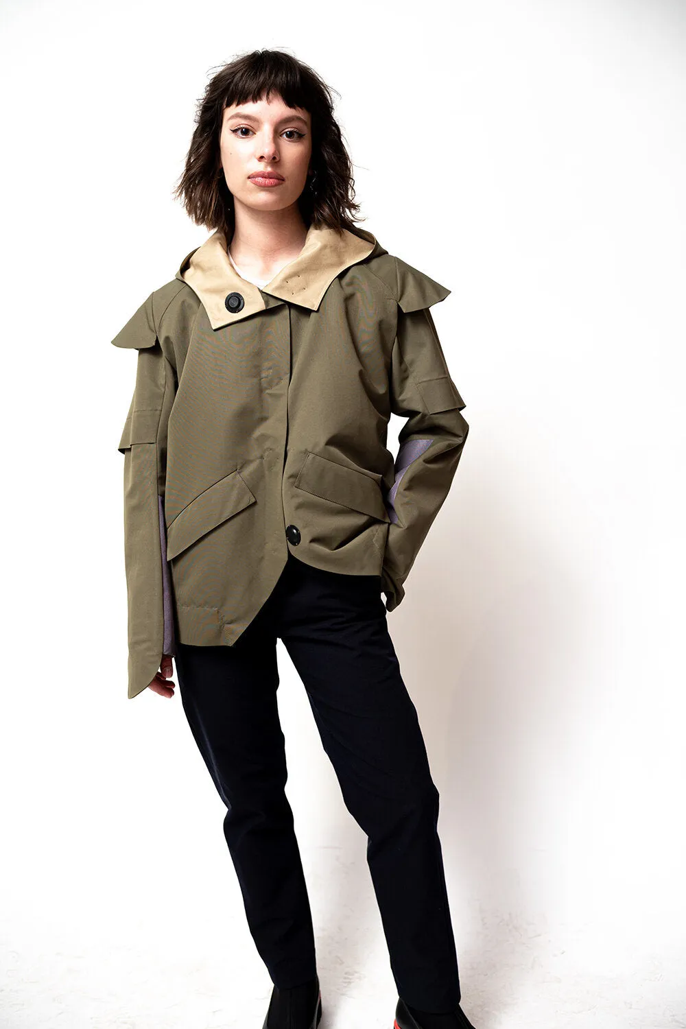 The Puffins Raincoat/Windbreaker - Olive