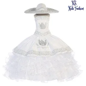 Traje Charro de Niña KS76220 White - Charro Suit for Girls