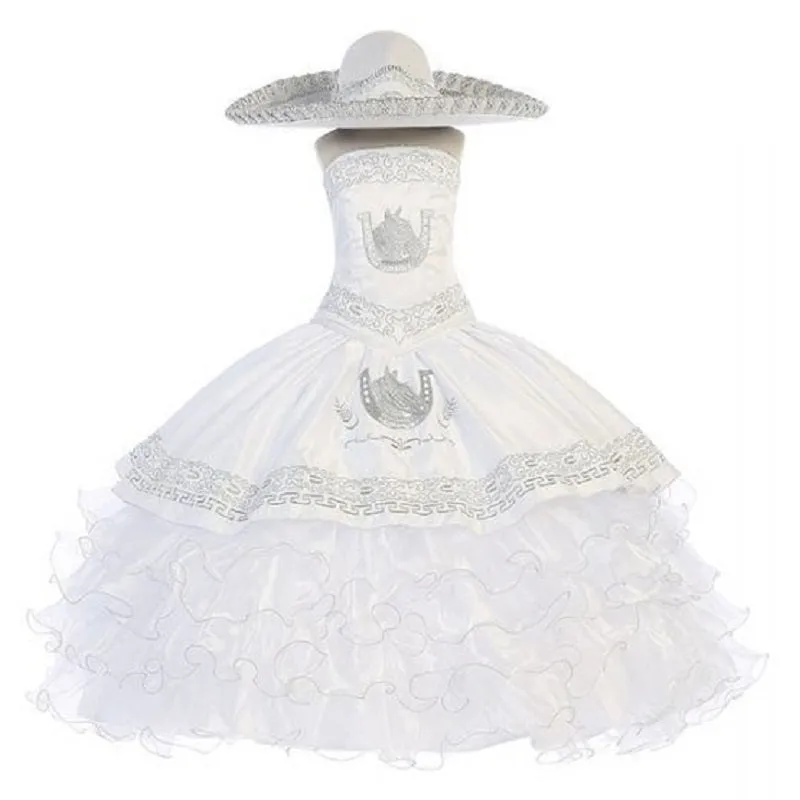 Traje Charro de Niña KS76220 White - Charro Suit for Girls