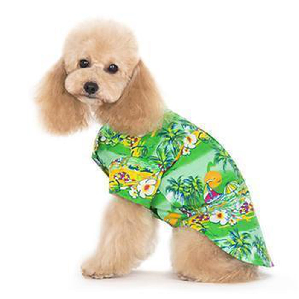 Tropical Island Dog Shirt by Dogo - Green