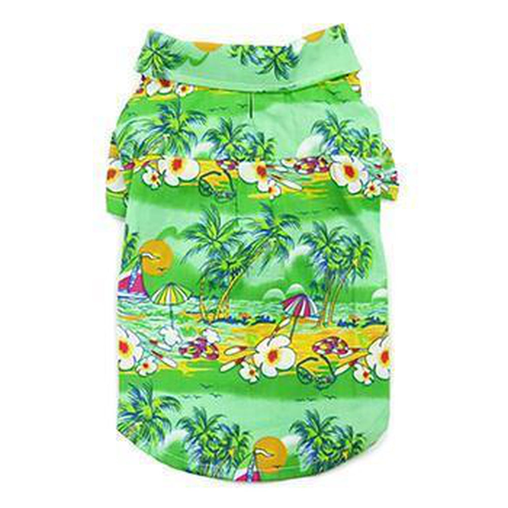 Tropical Island Dog Shirt by Dogo - Green