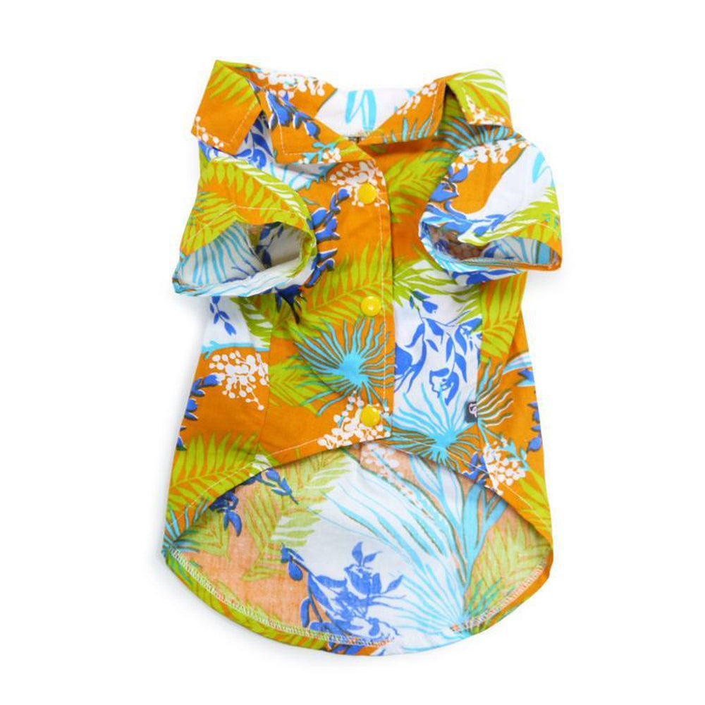 Tropical Island Dog Shirt by Dogo - Orange